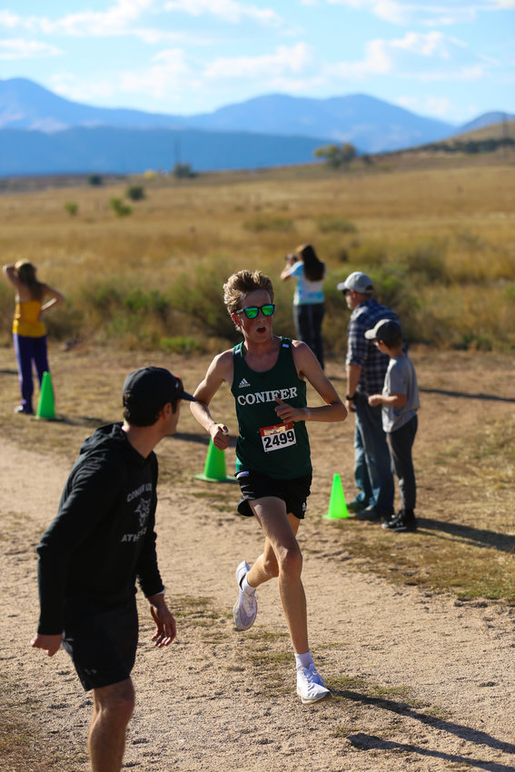 Patrick Doty runs cross country, as seen here, and track for Conifer High School. He wants to pursue a degree in nursing and run competitively at a Division I or Division II college.